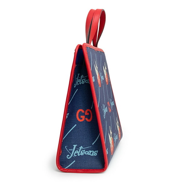 Gucci The Jetsons collaboration handbag Supreme canvas Navy Blue red - Picture 4 of 9